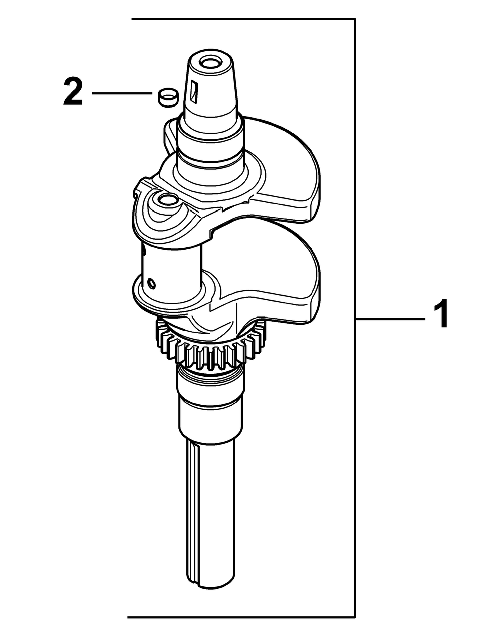 Kohler Cv680-3011 Crankshaft Diagram and Parts List for RECON48 53AH8ST3050-23HP Cub Cadet Lawn Tractor